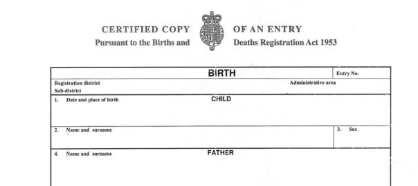 Birth certificate